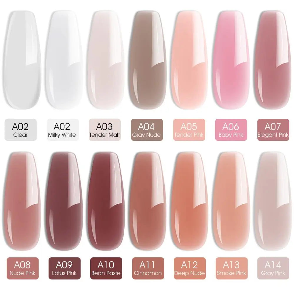 50ml TPO Free Jelly Nail Extension Gel Nail Builder French Nail Gum Venalisa Clear Natural Color Soak Off UV Construction Gel Blushimmer