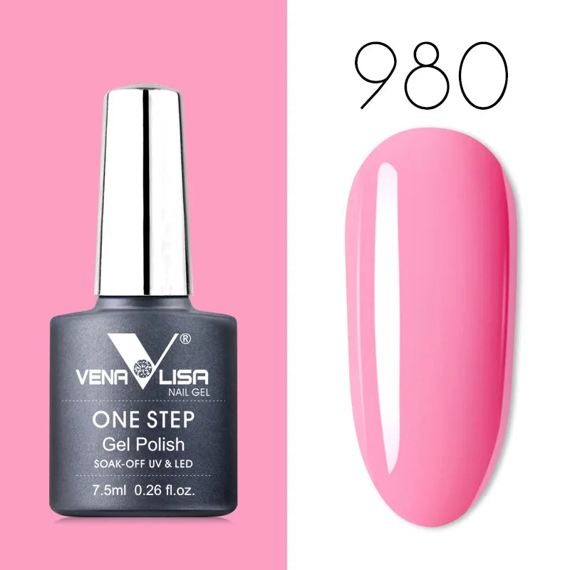 VENALISA 3-in-1 UV Gel Polish One-Step Gel Lacquer Organic Soak off Nail Art Varnish for LED/UV Light New Arrival Nail Salon Blushimmer
