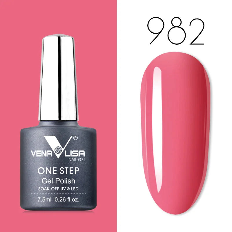 VENALISA 3-in-1 UV Gel Polish One-Step Gel Lacquer Organic Soak off Nail Art Varnish for LED/UV Light New Arrival Nail Salon Blushimmer