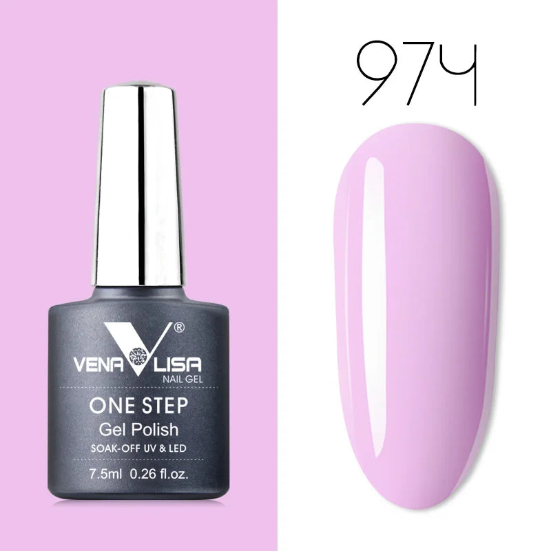 VENALISA 3-in-1 UV Gel Polish One-Step Gel Lacquer Organic Soak off Nail Art Varnish for LED/UV Light New Arrival Nail Salon Blushimmer