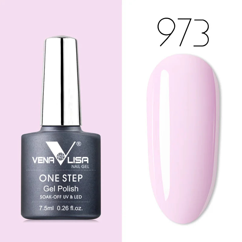 VENALISA 3-in-1 UV Gel Polish One-Step Gel Lacquer Organic Soak off Nail Art Varnish for LED/UV Light New Arrival Nail Salon Blushimmer