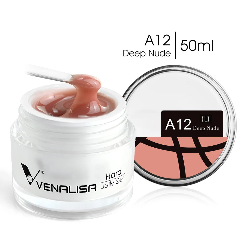50ml TPO Free Jelly Nail Extension Gel Nail Builder French Nail Gum Venalisa Clear Natural Color Soak Off UV Construction Gel Blushimmer