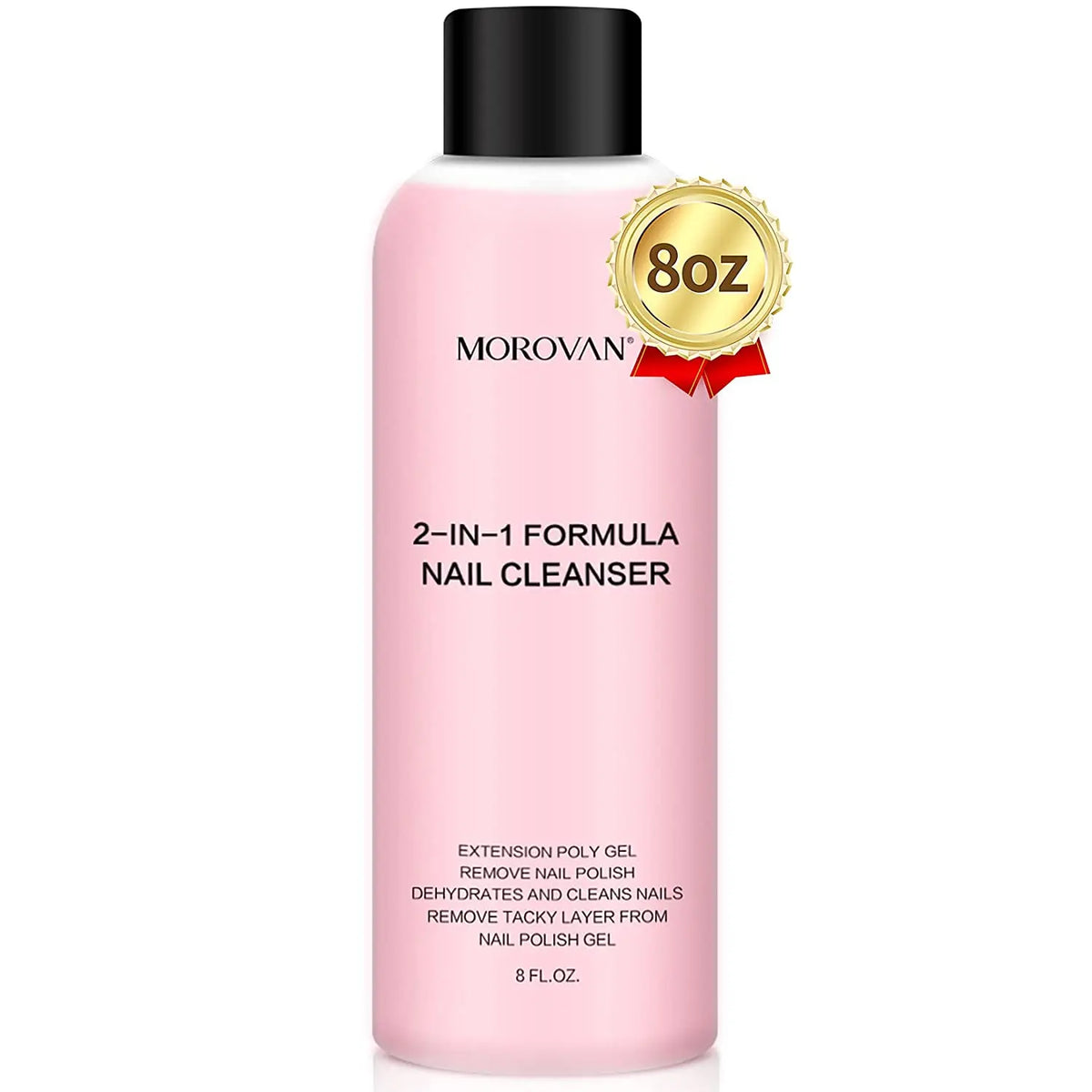 8oz Nail Cleanser 2 in 1 (Poly Nail Extension Gel Slip Solution+Professional Nail Cleanser) Nail Polish Remover Lint-free Slip Blushimmer