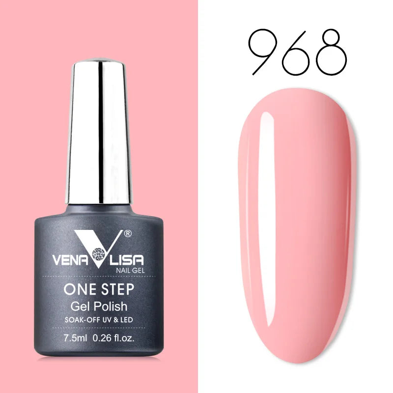 VENALISA 3-in-1 UV Gel Polish One-Step Gel Lacquer Organic Soak off Nail Art Varnish for LED/UV Light New Arrival Nail Salon Blushimmer
