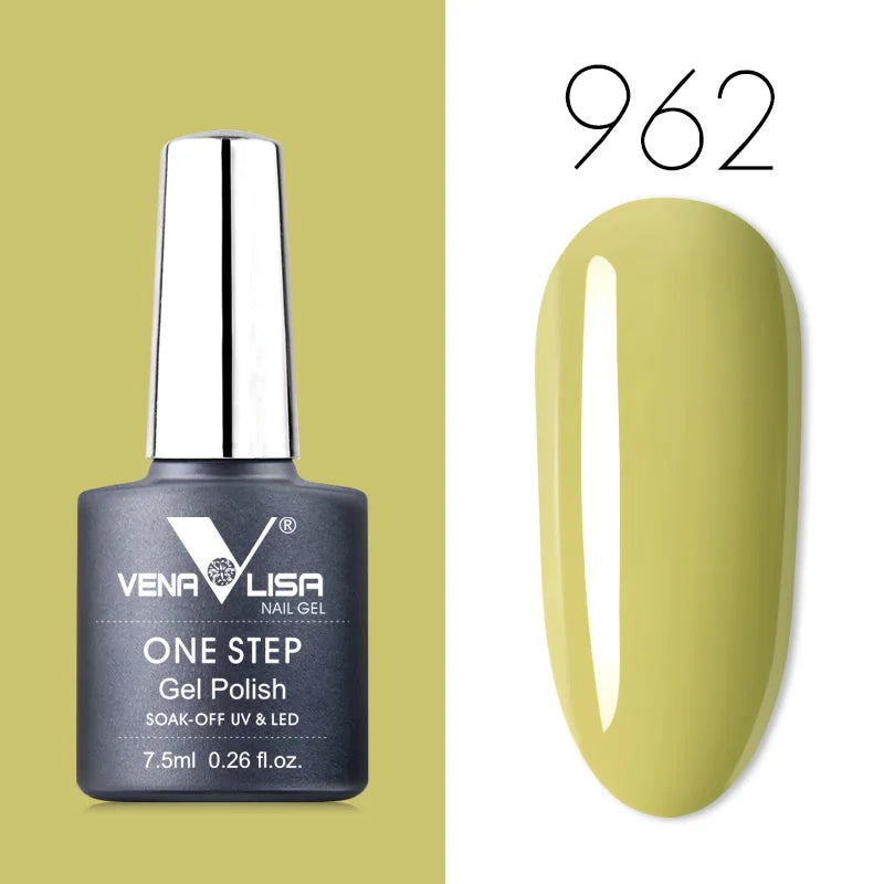 VENALISA 3-in-1 UV Gel Polish One-Step Gel Lacquer Organic Soak off Nail Art Varnish for LED/UV Light New Arrival Nail Salon Blushimmer