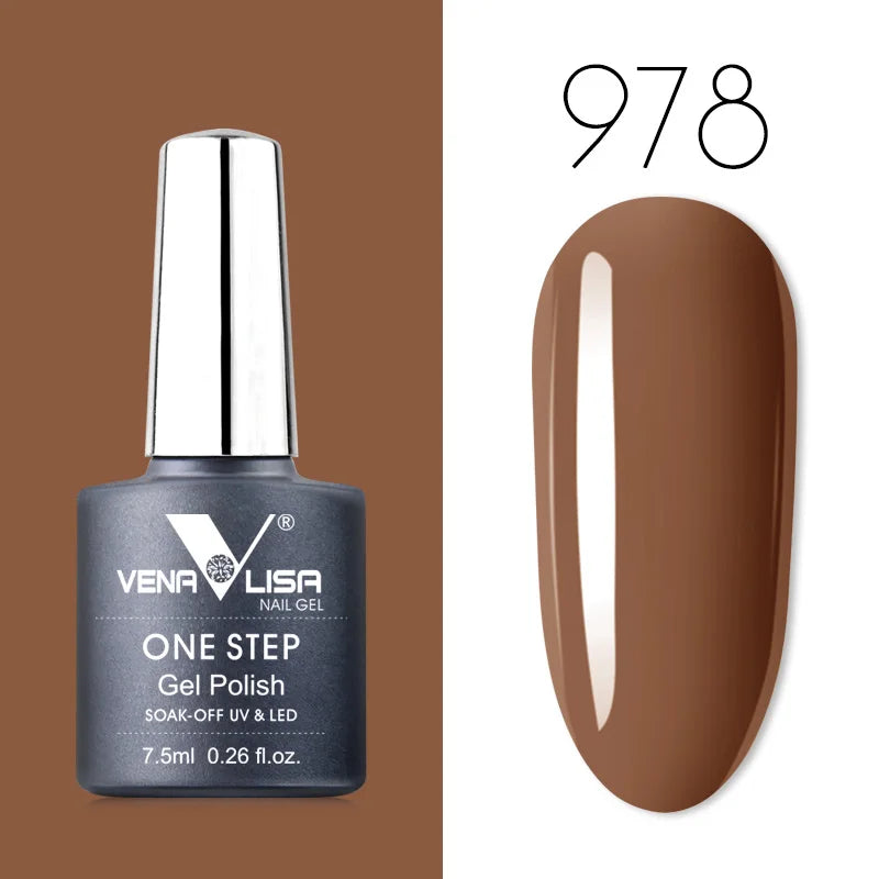 VENALISA 3-in-1 UV Gel Polish One-Step Gel Lacquer Organic Soak off Nail Art Varnish for LED/UV Light New Arrival Nail Salon Blushimmer
