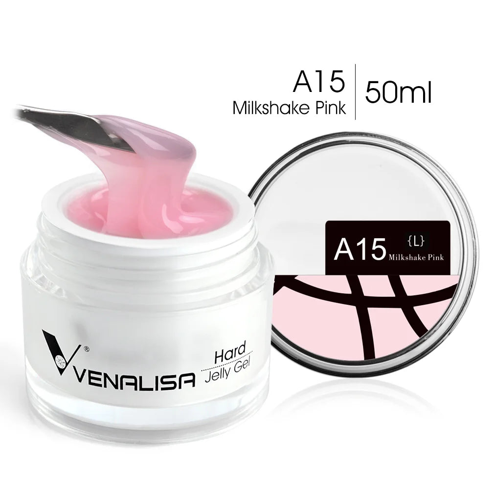 50ml TPO Free Jelly Nail Extension Gel Nail Builder French Nail Gum Venalisa Clear Natural Color Soak Off UV Construction Gel Blushimmer