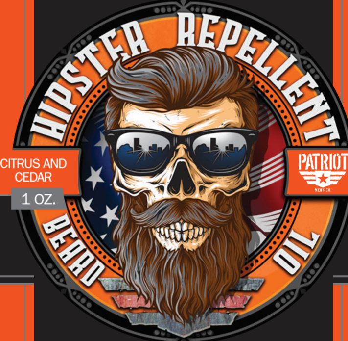 Hipster Repellent  1oz Natural Beard Oil Citrus and Cedar Patriot And Company