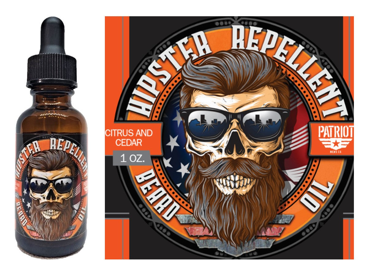 Hipster Repellent  1oz Natural Beard Oil Citrus and Cedar Patriot And Company