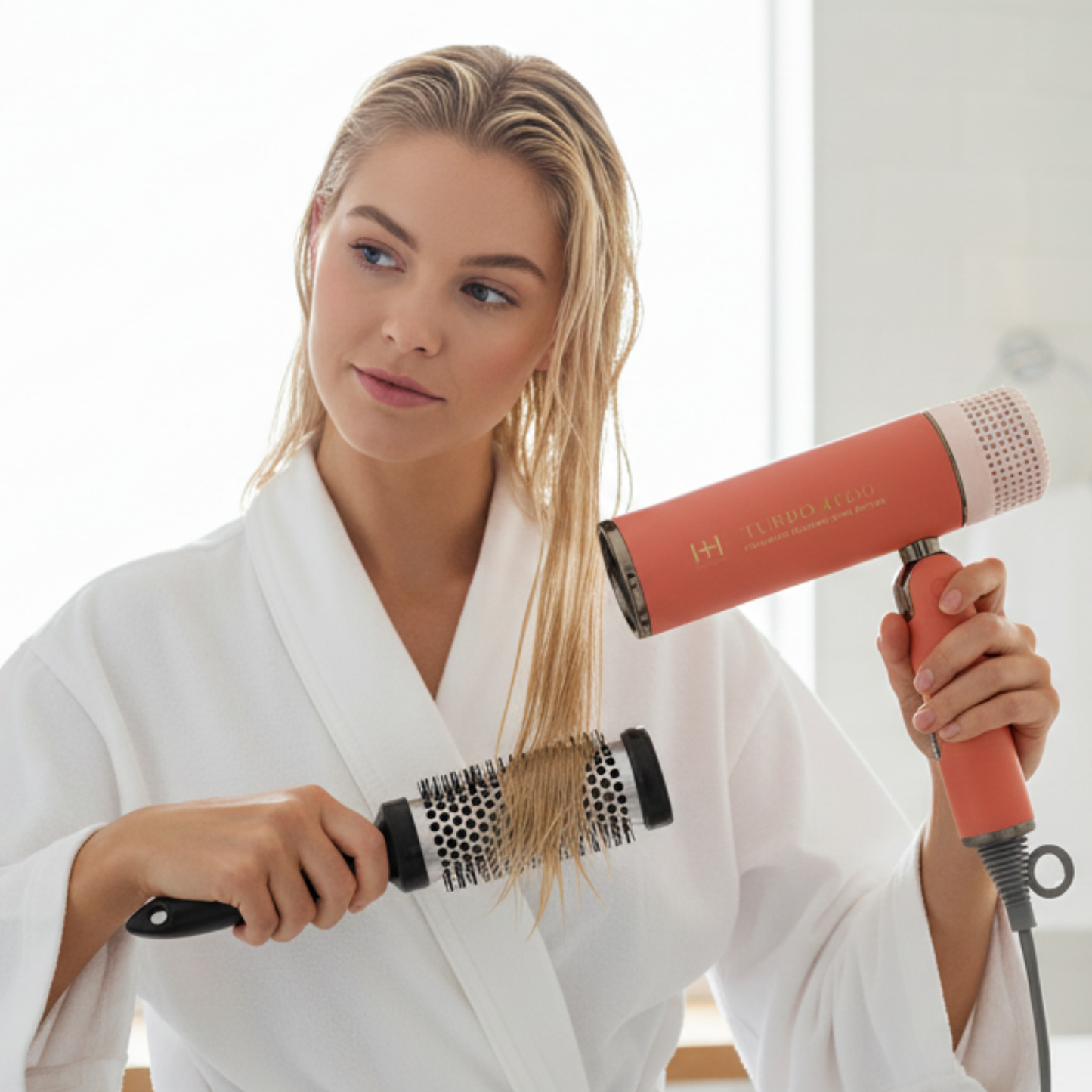Hot & Hotter Ceramic Turbo 4000 Foldable Hair Dryer, 1 Count, Orange Annie International, Inc.