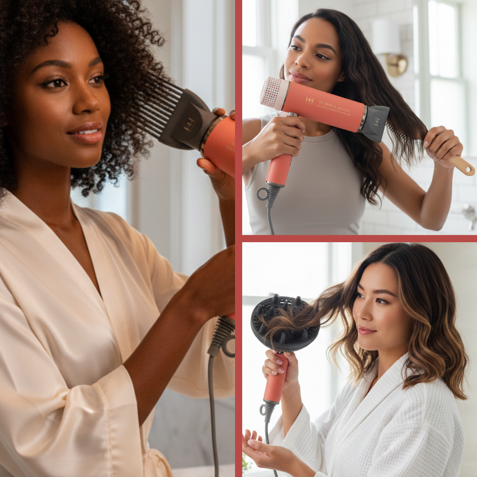 Hot & Hotter Ceramic Turbo 4000 Foldable Hair Dryer, 1 Count, Orange Annie International, Inc.