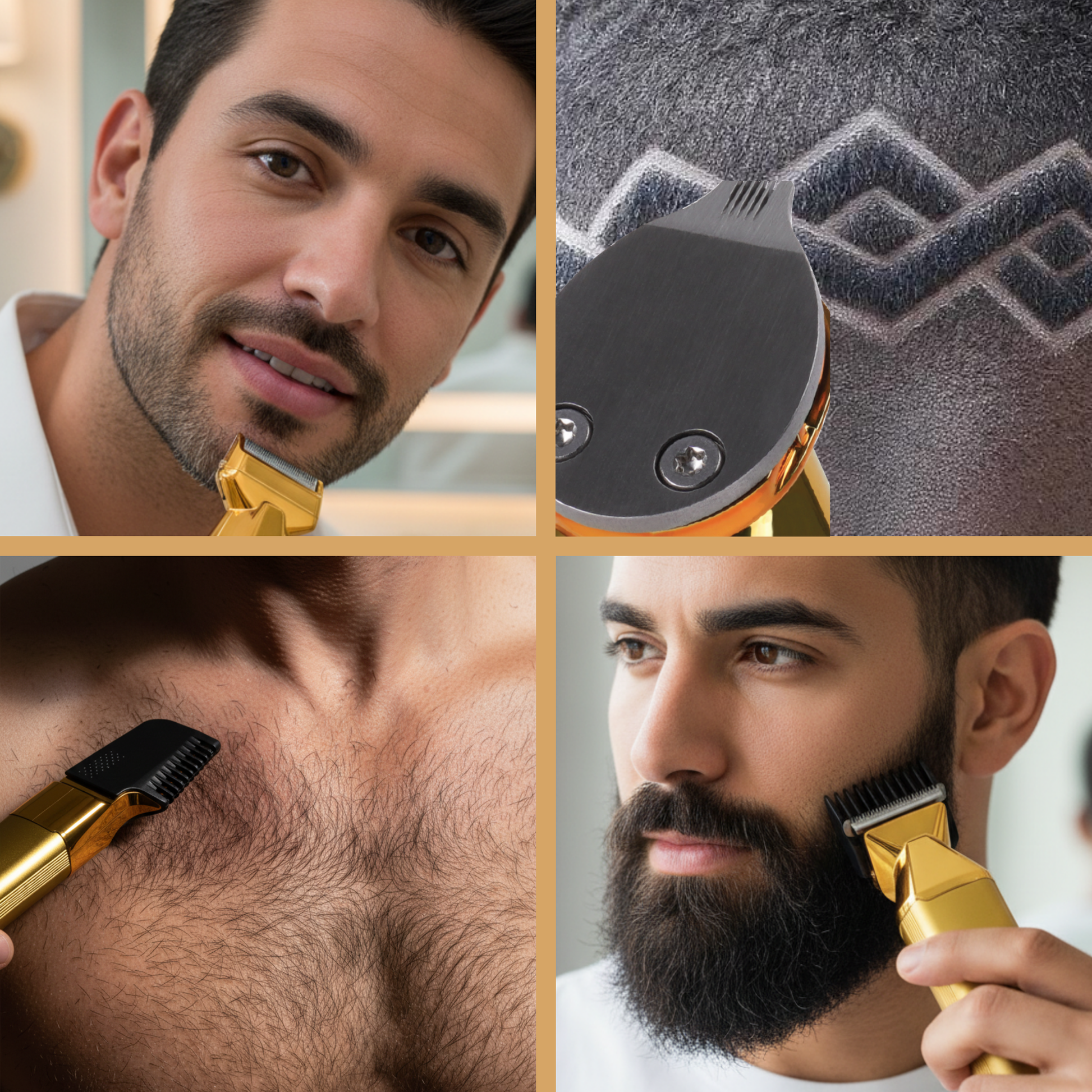 Hot & Hotter All-In-One Cordless Grooming Trimmer Kit, 1 Count, Gold Annie International, Inc.