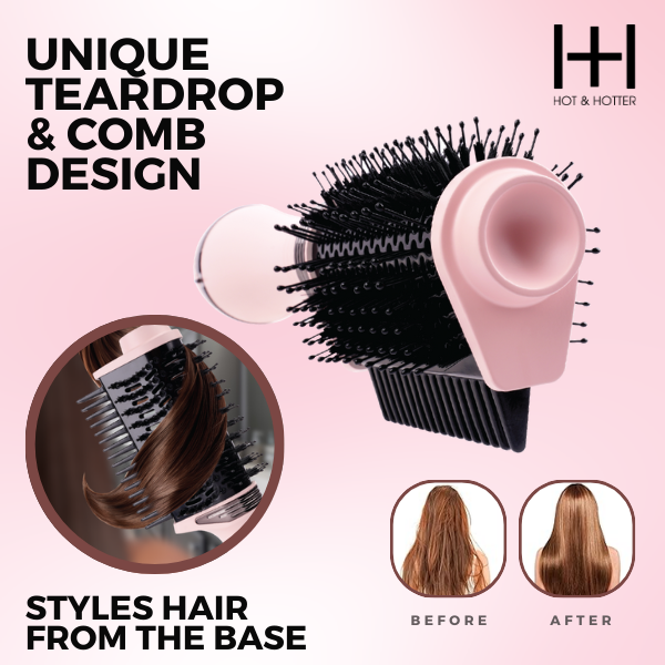 Hot & Hotter Multi-Functional Hair Dryer Brush with Comb, Pink Annie International, Inc.