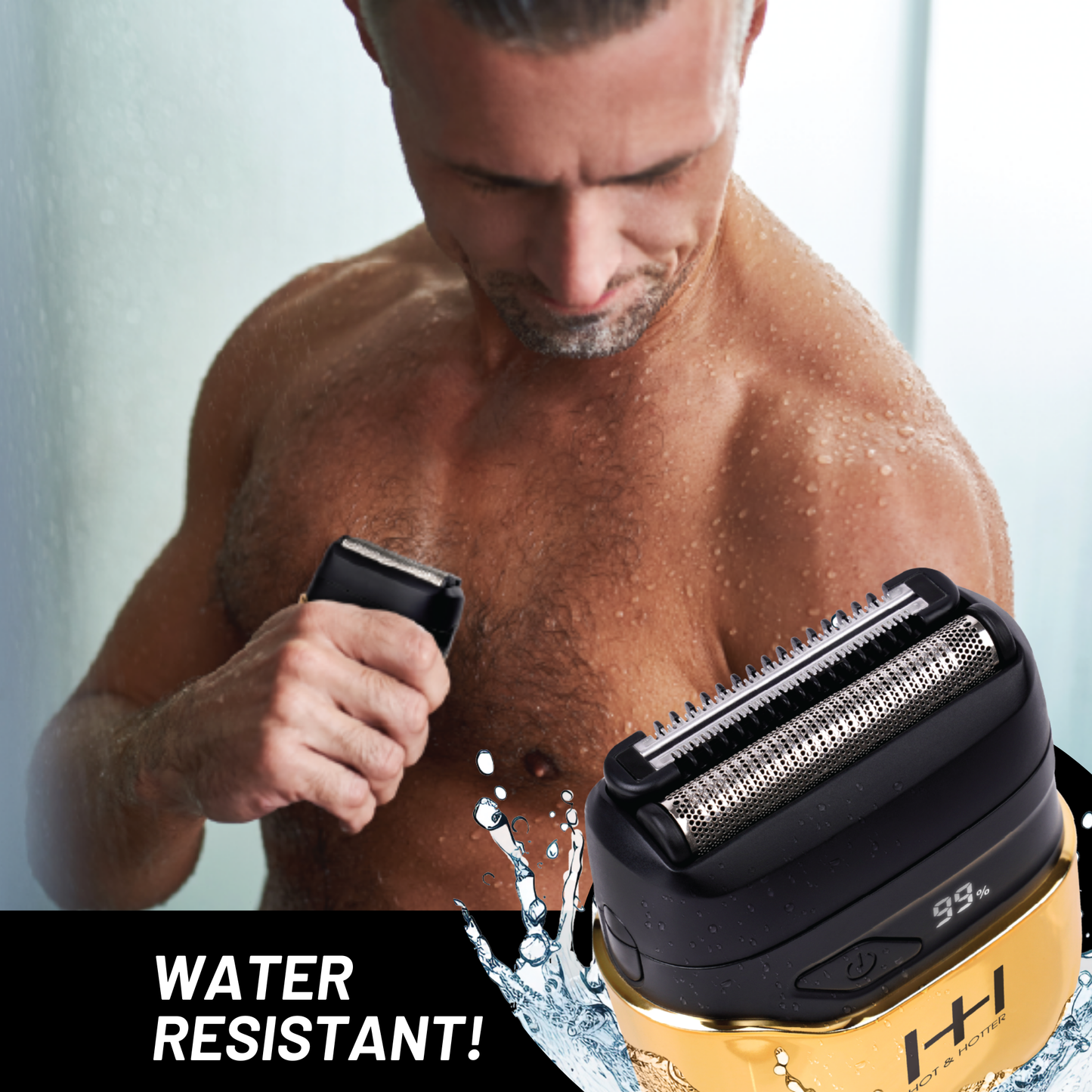 Hot & Hotter Dual Blade Mini Shaver, 1 Count Foil Electric Razor, Gold Annie International, Inc.