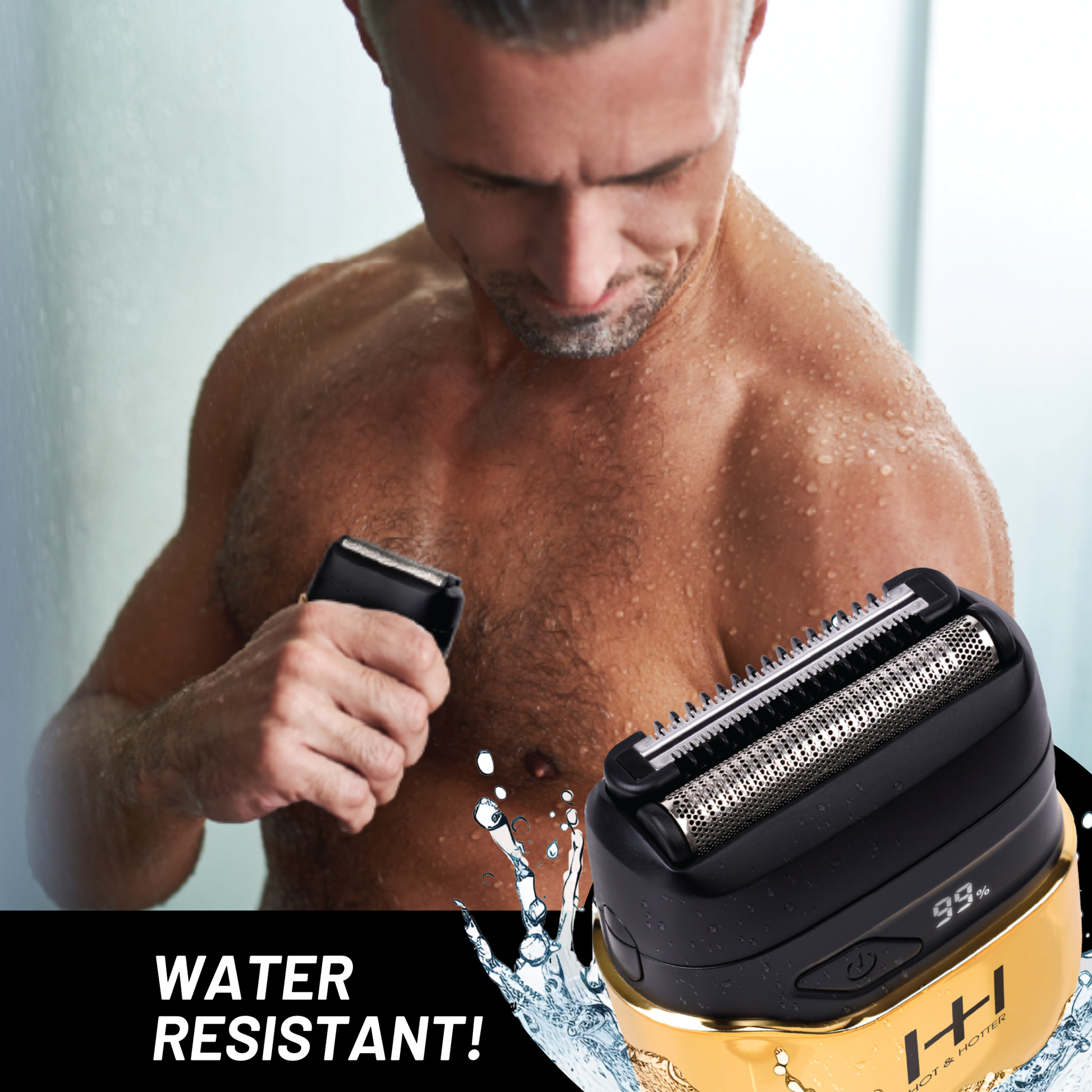 Hot & Hotter Dual Blade Mini Shaver, 1 Count Foil Electric Razor, Gold Annie International, Inc.