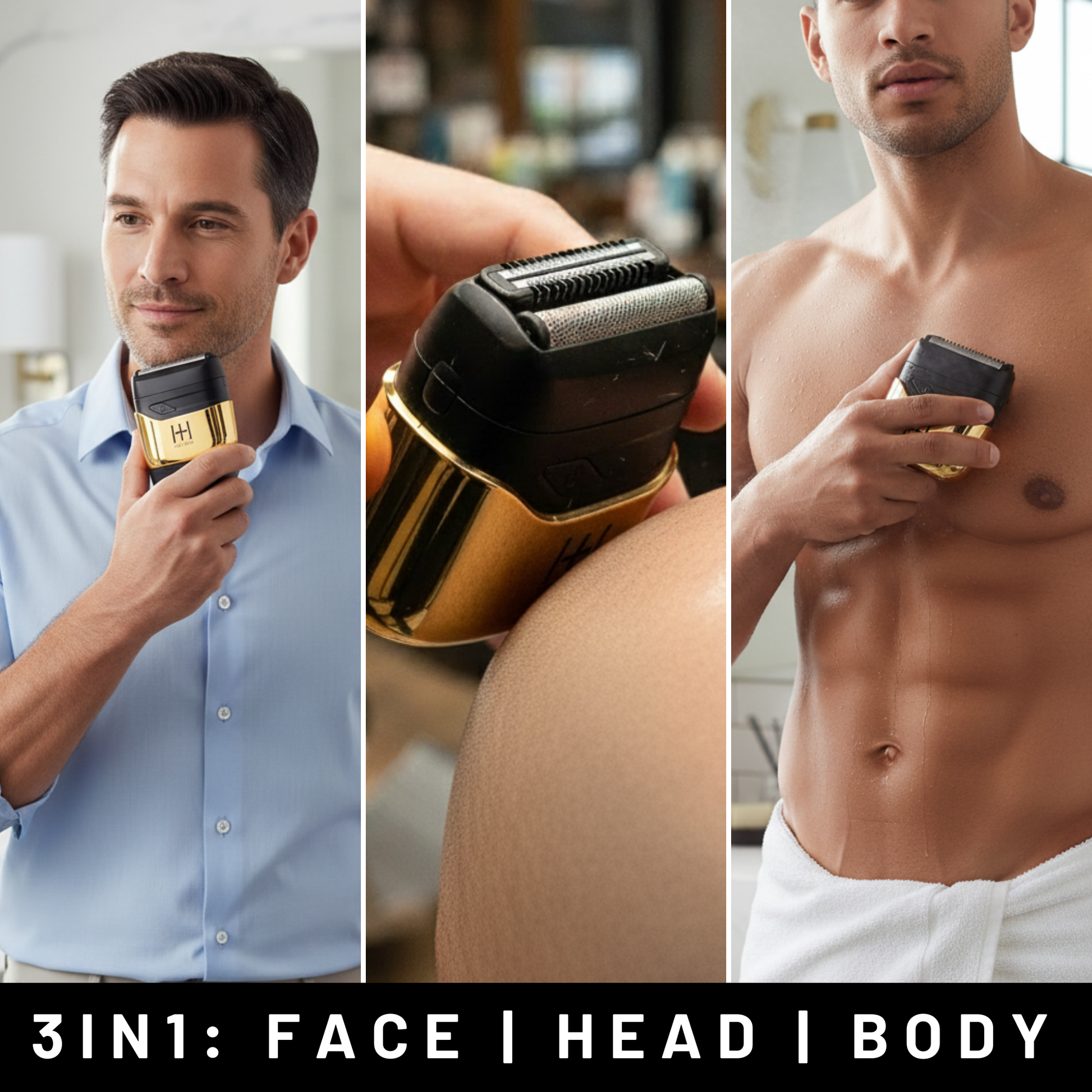 Hot & Hotter Dual Blade Mini Shaver, 1 Count Foil Electric Razor, Gold Annie International, Inc.