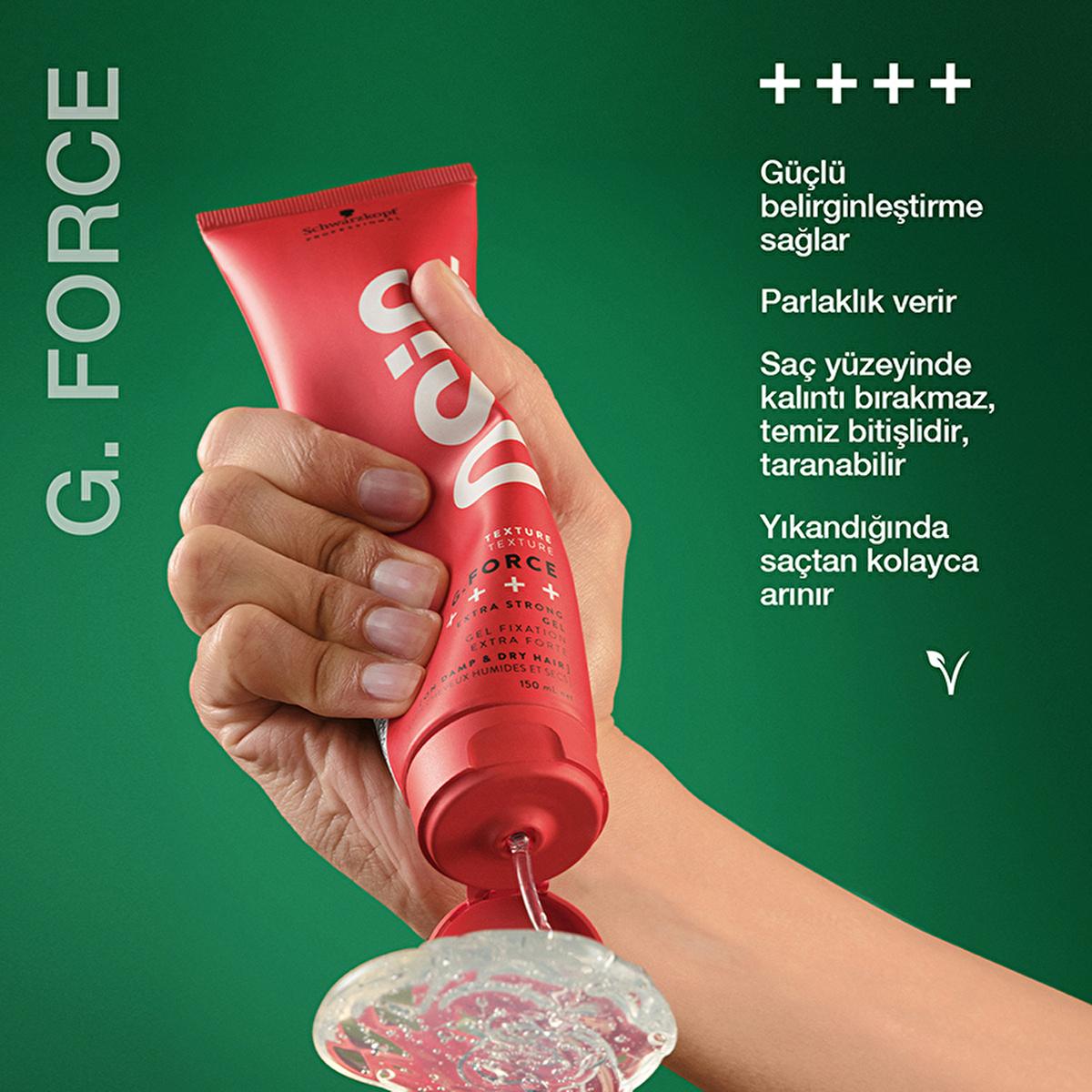 Osis G. Force Strong Control Hair Gel - Extra Strong Hold, Non-Flaking, 5.07 fl oz Beauty Care Bag