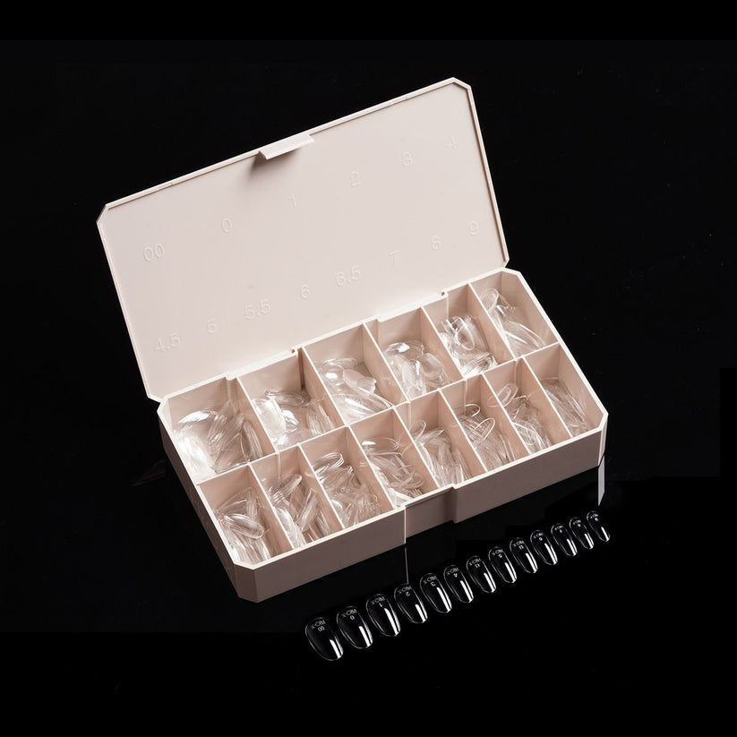 PRO-X Soft Gel Nail Tips 23 - Natural Round Medium - 14 Sizes | 600pc Lunali Nail Supply
