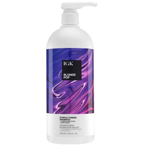 IGK BLONDE POP Purple Toning Shampoo 33.8oz The Warehouse Salon