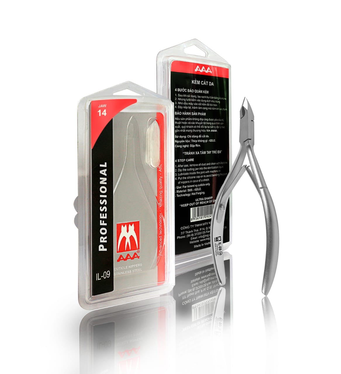 IL-09 Cuticle Nipper |  Double Spring | Stainless Steel Lunali Nail Supply