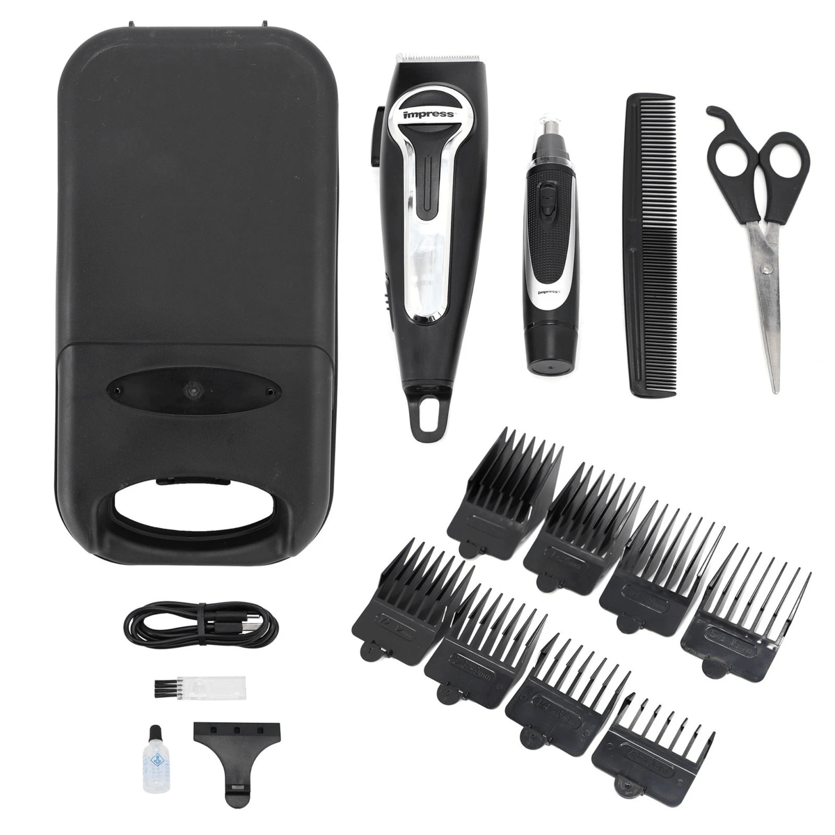 Impress 18-Pce Rechargeable Hair Clipper and Nose Trimmer Set Jupiter Gear Home