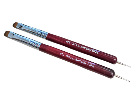 Gel-le - French Brush & Dot Tool | Redwood Handle | 12