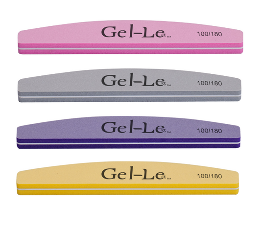 Gel-Le - Half Moon Sponge File (100/180) 10pc/pk