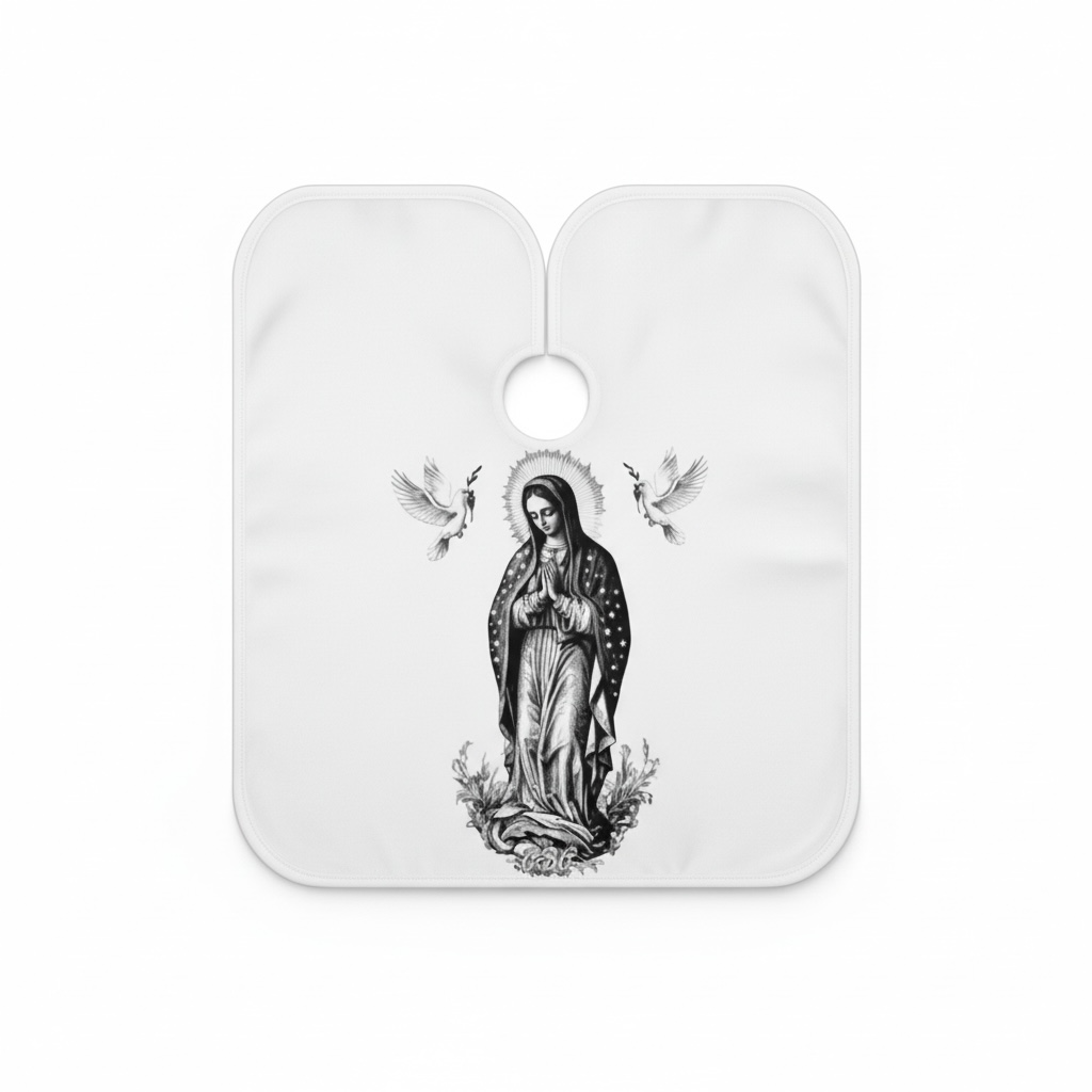 Virgin Mary cape Chapo barber capes .co