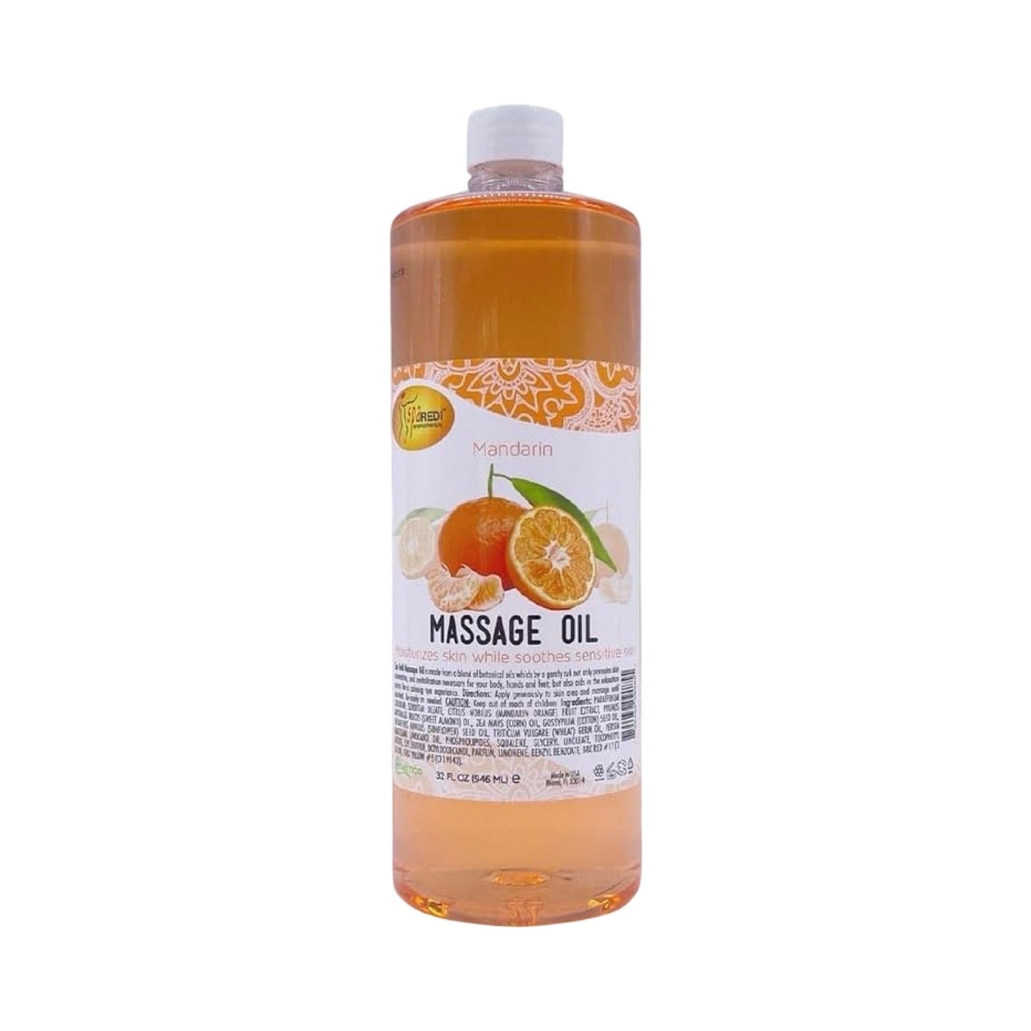 Massage Oil 32oz - Mandarin | Mani Pedi Body Lunali Nail Supply