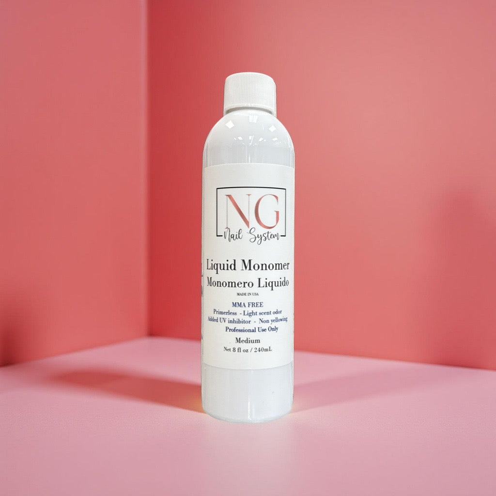 NG Nail System - Medium Dry  Liquid Monomer 8oz (No MMA) Lunali Nail Supply