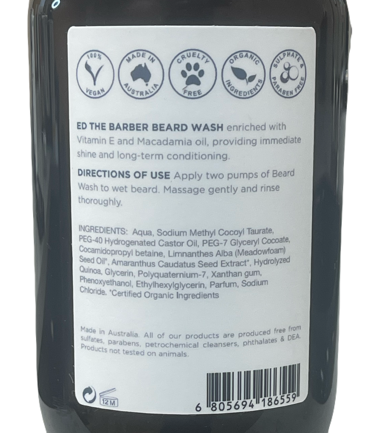 Ed the Barber Classic Beard Wash Unlimited Boundaries Barber and Beauty Supply
