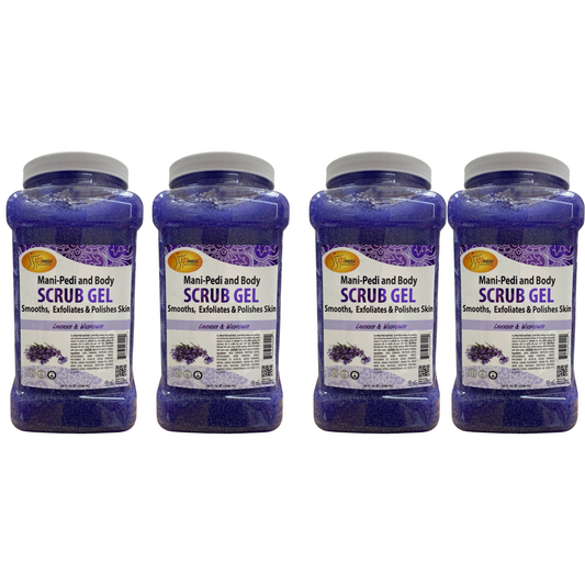 *Case Lavender Mani-Pedi & Body Scrub Gel - (4 x 128oz) Lunali Nail Supply