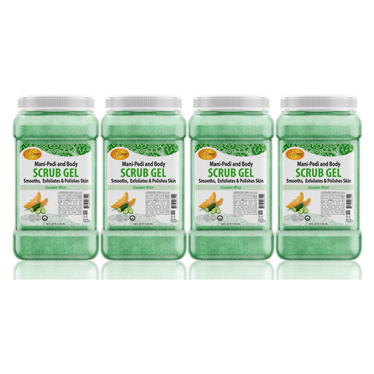 *Case Cucumber Pedi Scrub Gel (4 x 128oz) Lunali Nail Supply