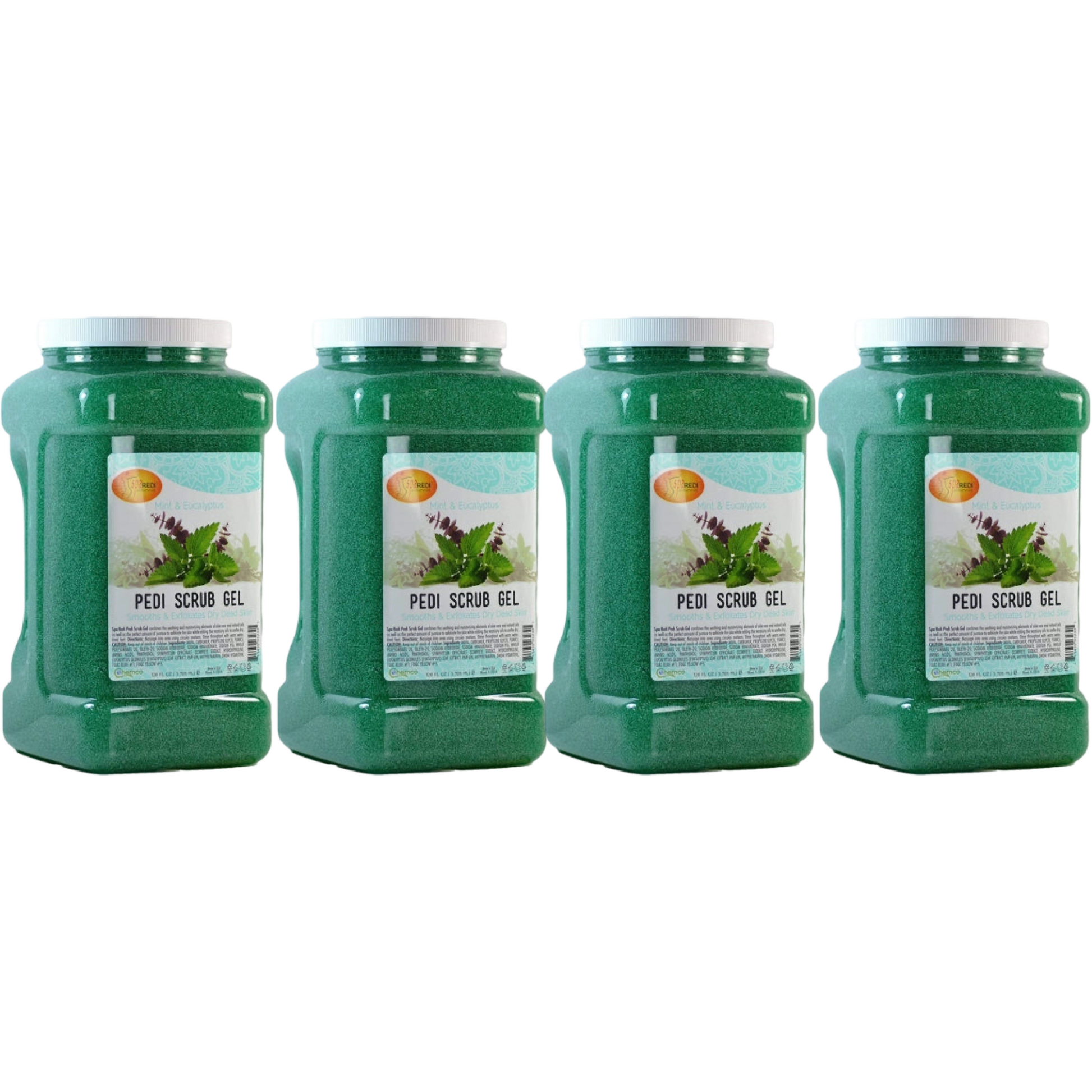 *Case Mint & Eucalyptus Pedi Scrub Gel - (4 x 128oz) Lunali Nail Supply