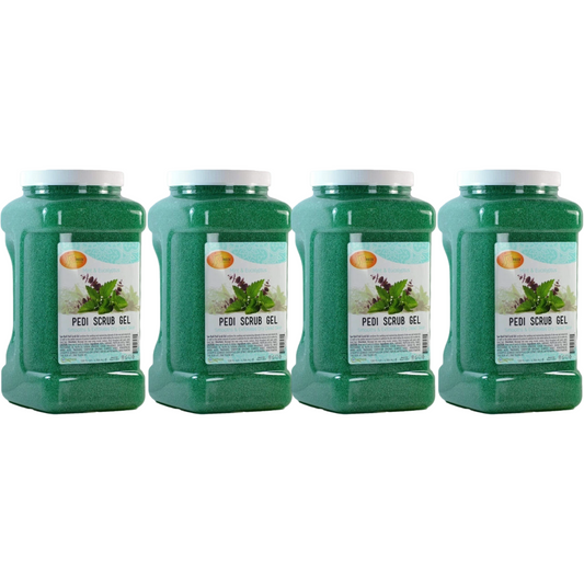 *Case Mint & Eucalyptus Pedi Scrub Gel - (4 x 128oz) Lunali Nail Supply