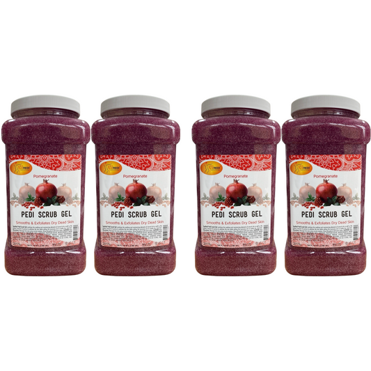 *Case Pomegranate Pedi Scrub Gel - (4 x 128oz) Lunali Nail Supply