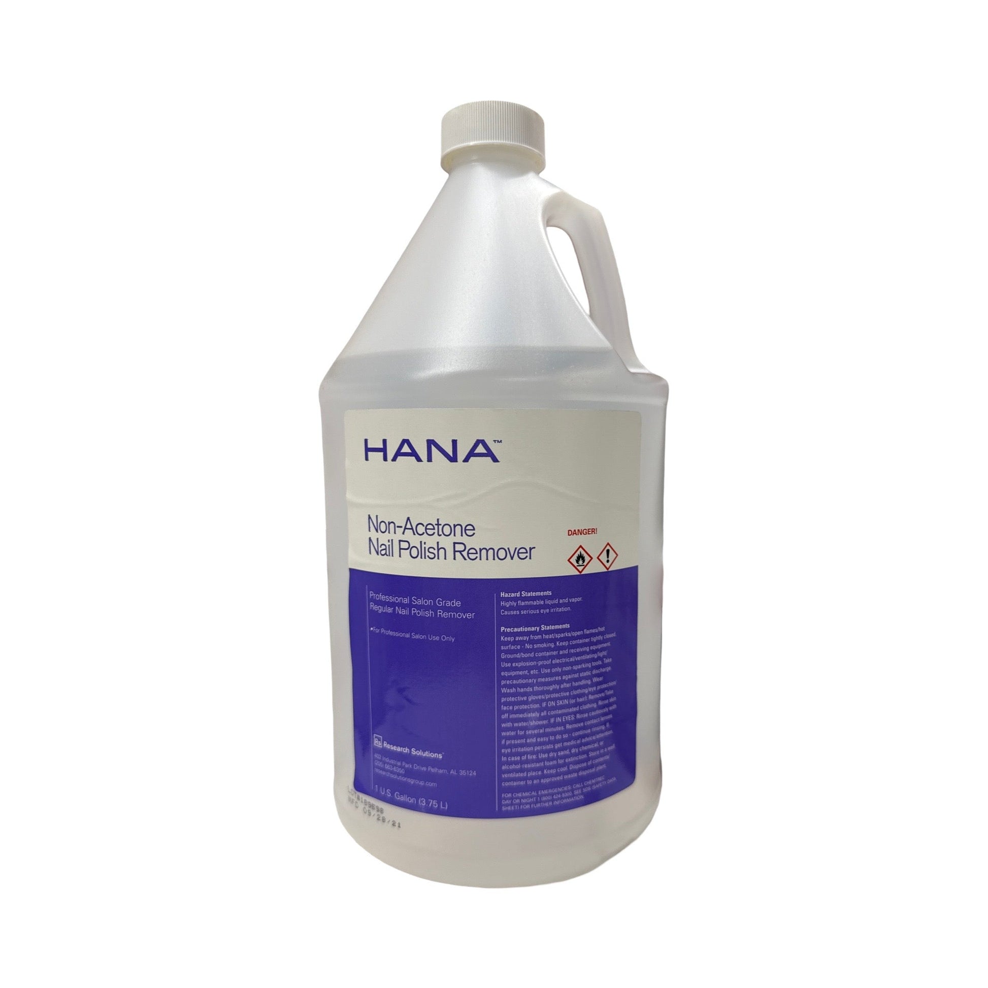 Non Acetone Nail Polish Remover - 128oz (HANA) Lunali Nail Supply