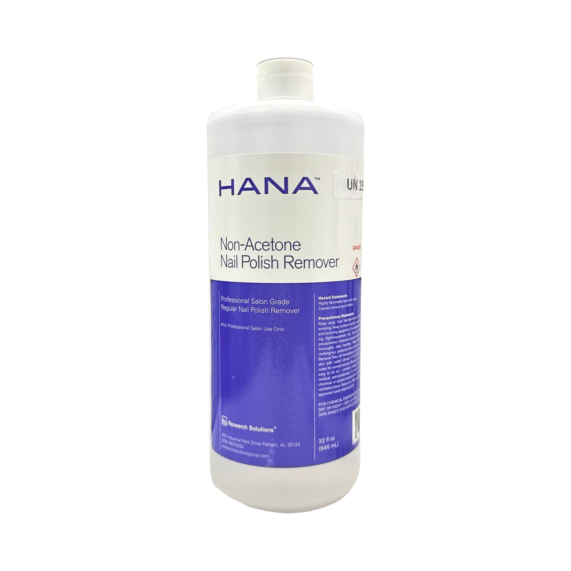 Non Acetone Nail Polish Remover - 32oz (HANA) Lunali Nail Supply