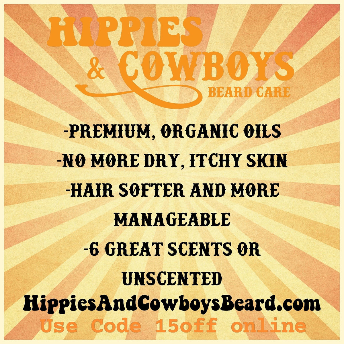 Whiskey Beard Oil Hippies and Cowboys Beard Care