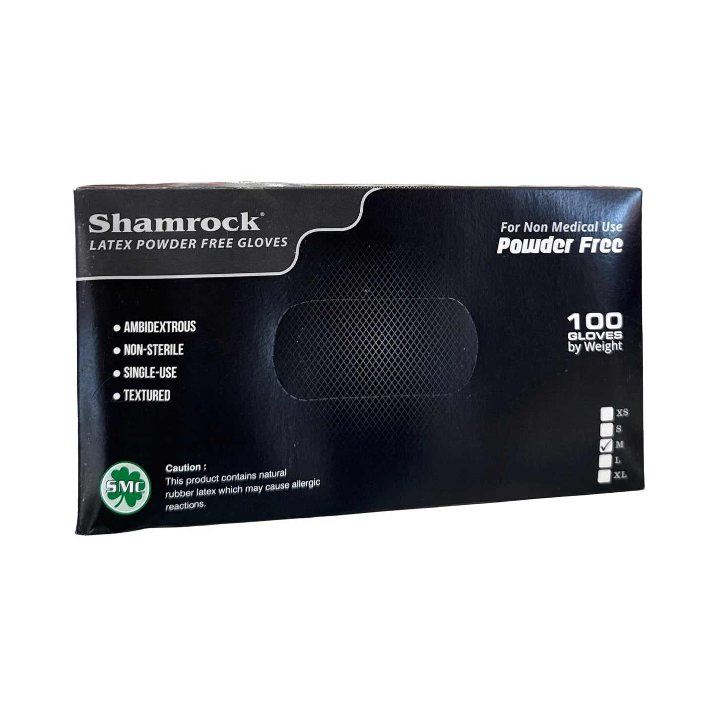 Shamrock Black Latex Gloves | 100pc Box Lunali Nail Supply