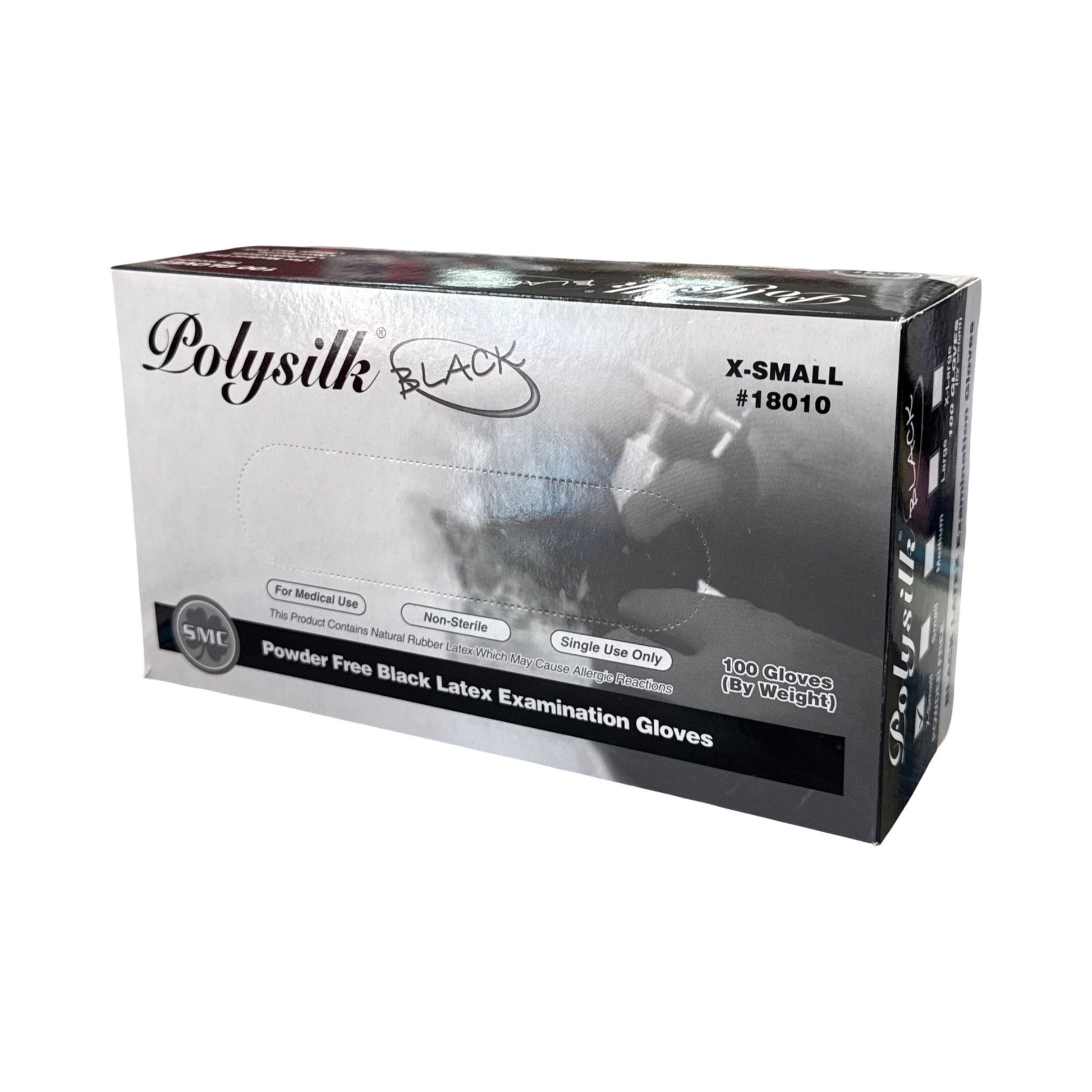 Shamrock Black Latex Gloves | 100pc Box Lunali Nail Supply