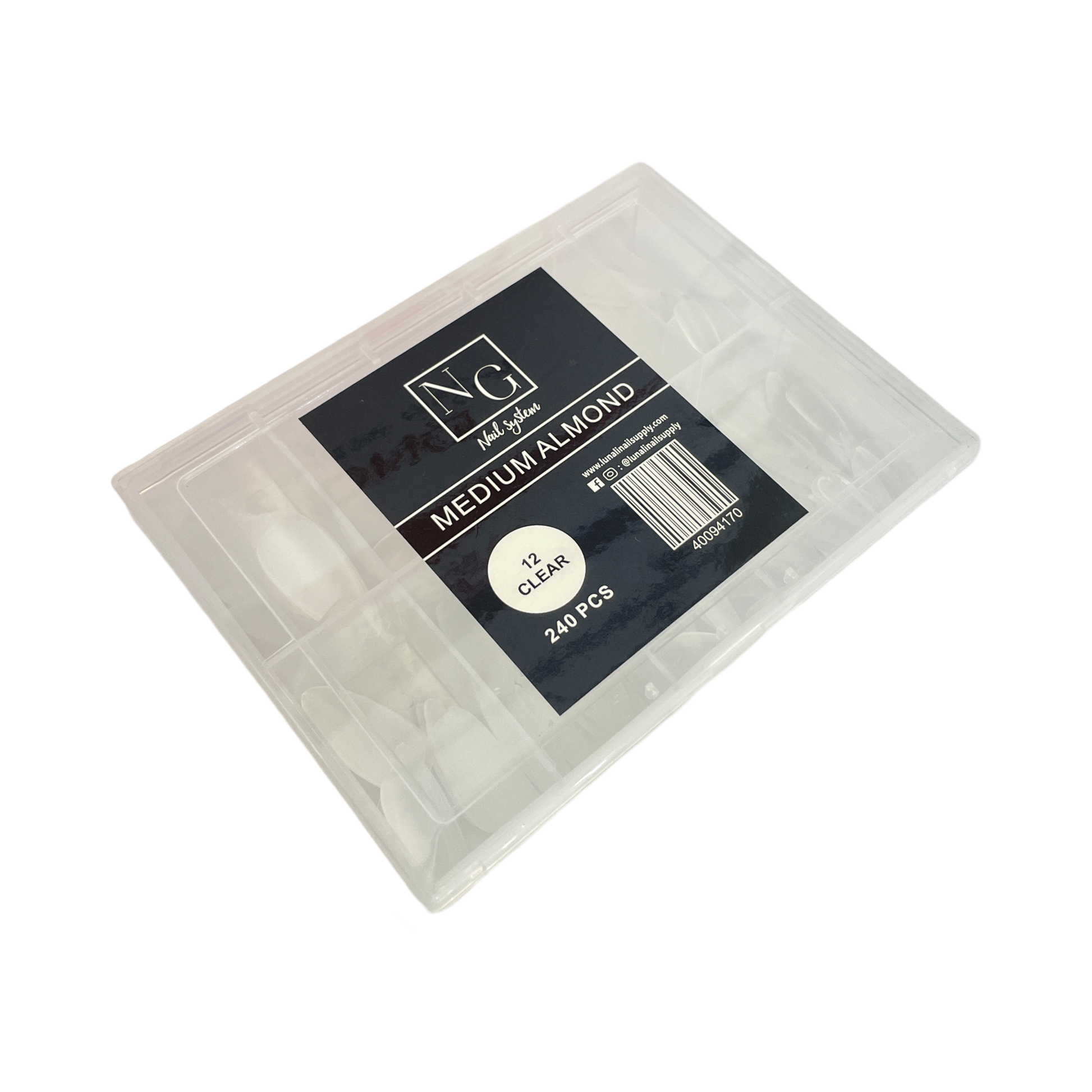 Medium Almond | Soft Gel Tips - 240PC Lunali Nail Supply