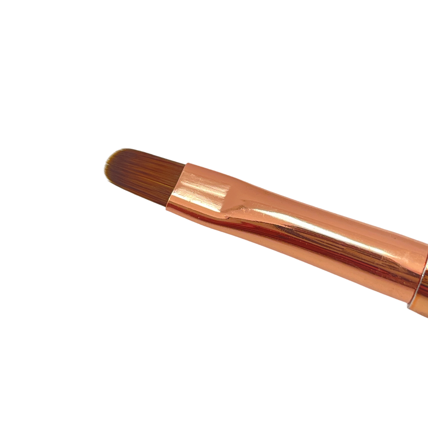 Flat Gel Nail Brush -  Pink Metal Handle Lunali Nail Supply