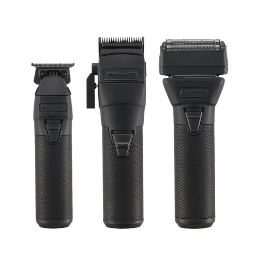 BaBylissPRO FXONE BlackFX Clipper, Trimmer & Shaver combo (FX899MB+FX799MB+FX79FSMB ) The Barber Plug