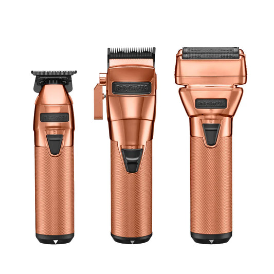 BaBylissPRO FXONE Rose Gd FX Clipper, Trimmer & Shaver combo (FX899RG) (FX799RG) (FX79FSRG) The Barber Plug
