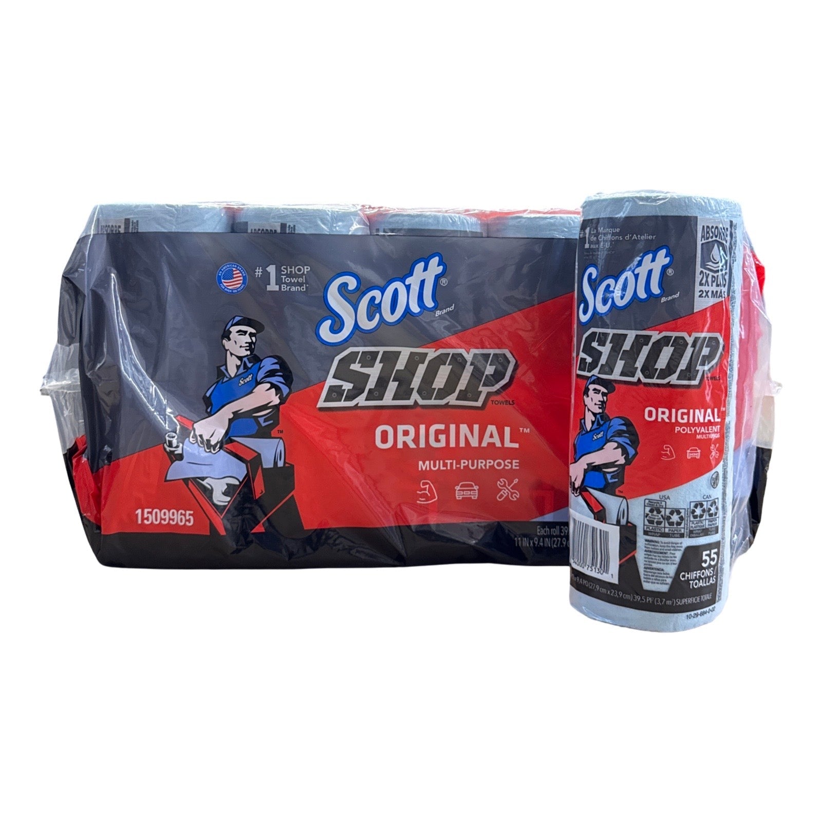 *10 Pack Scott Shop Towels, Multi-Purpose, Blue Lunali Nail Supply