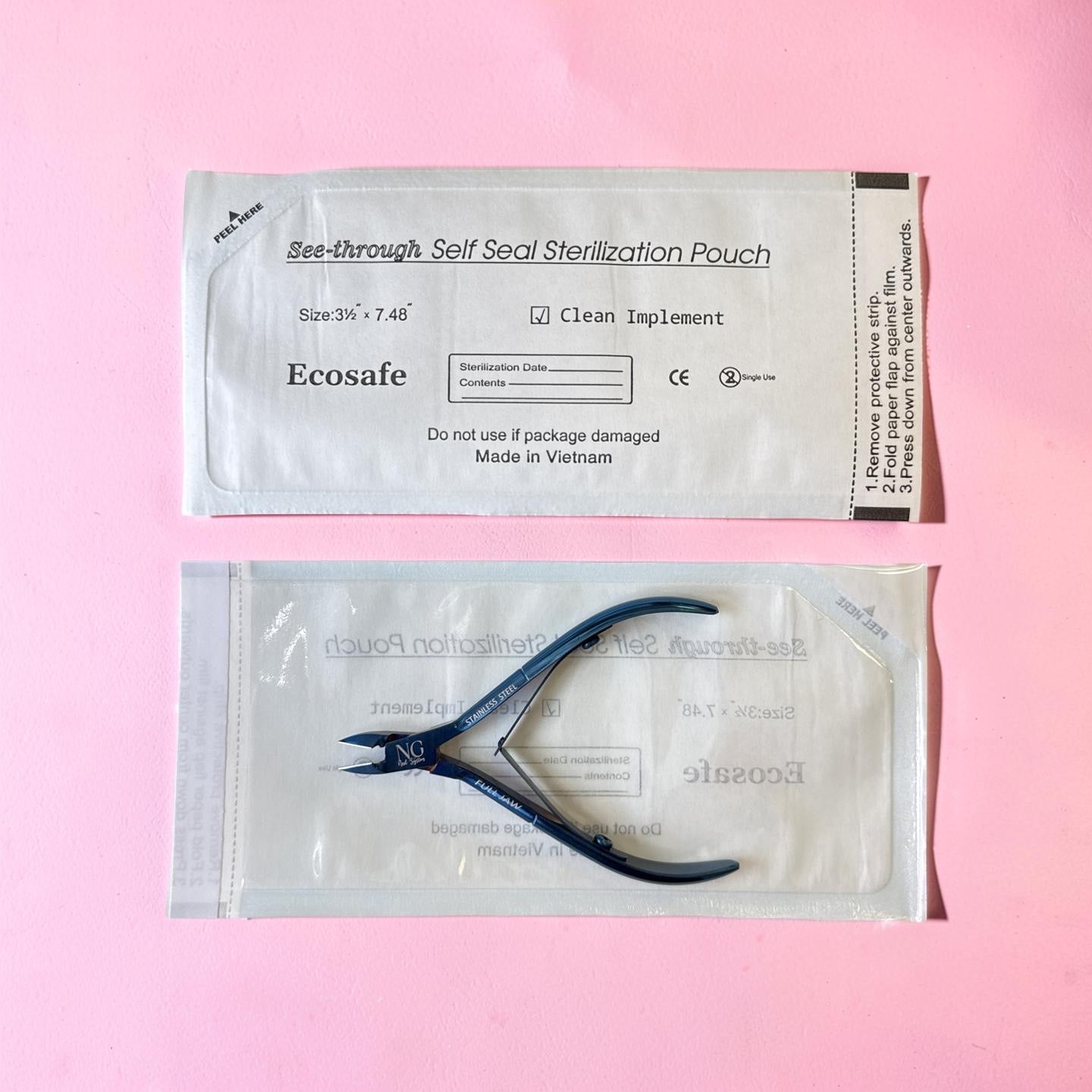 Small Sterilization Pouch - 200/box | Size 3 1/2 x 7.48 Lunali Nail Supply