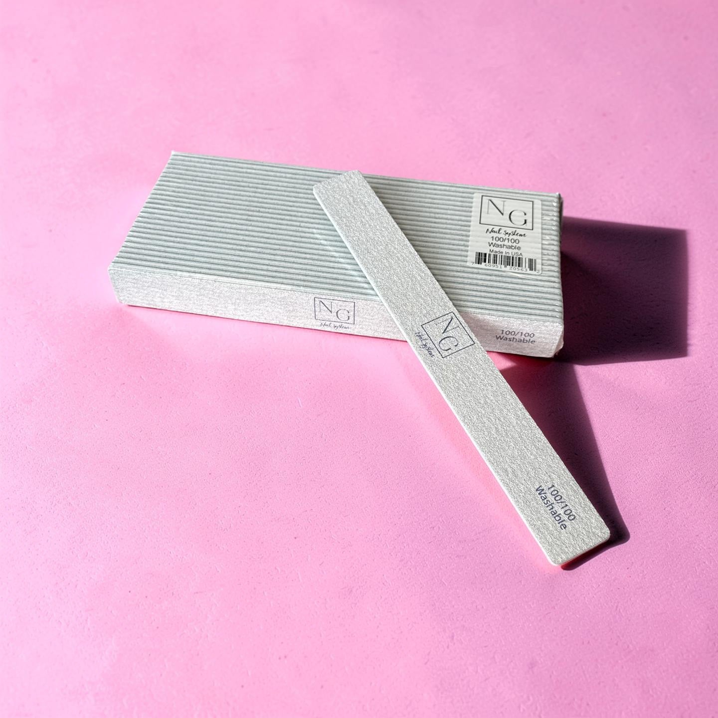 *(25PC) NG Jumbo Square | 100/100 | Zebra Washable Lunali Nail Supply