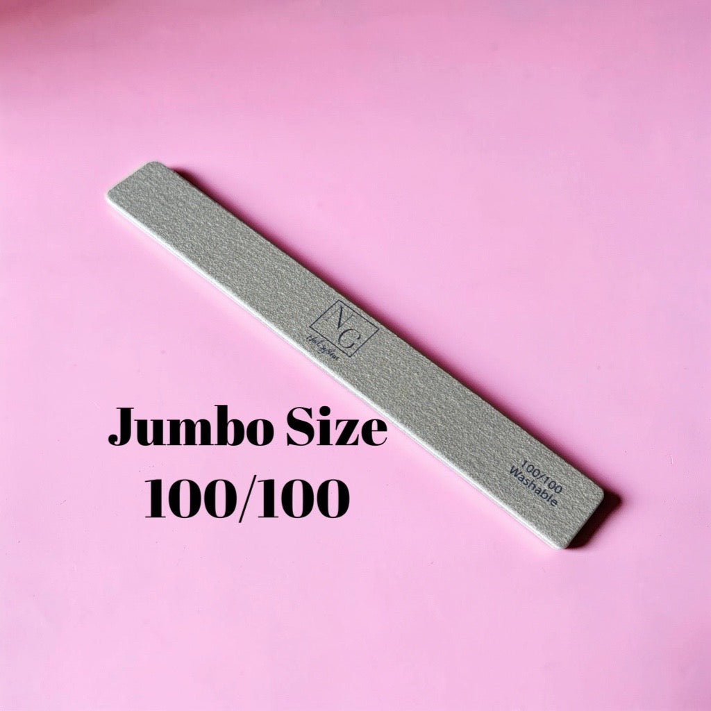 *(25PC) NG Jumbo Square | 100/100 | Zebra Washable Lunali Nail Supply