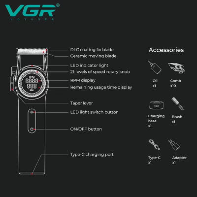 VGR Genesis Clipper The Barber Plug
